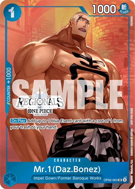 Mr.1(Daz.Bonez), One Piece card OP02-063 — PARAMOUNT WAR set