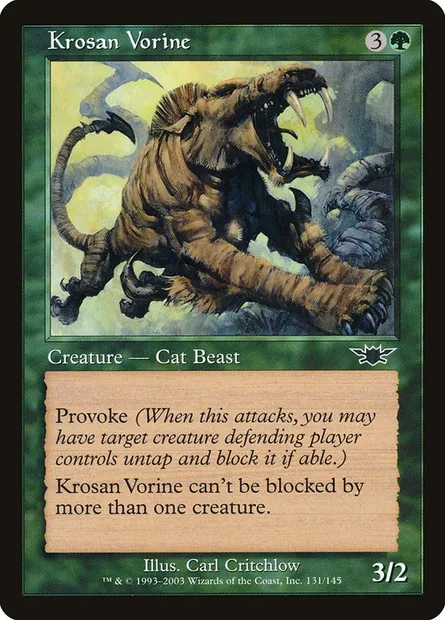 Serval krosian, carte Magic LGN 131 — extension Légions