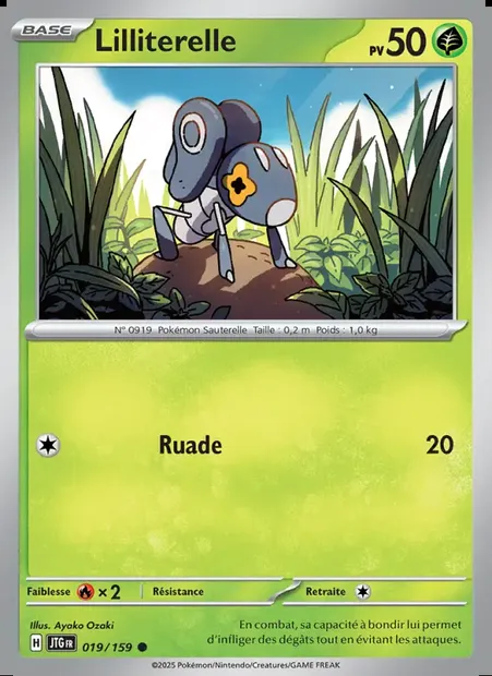 Lilliterelle, carte Pokémon JTG 019 — extension Aventures Ensemble