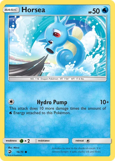 Horsea, Pokémon card DRM 16 — Dragon Majesty set