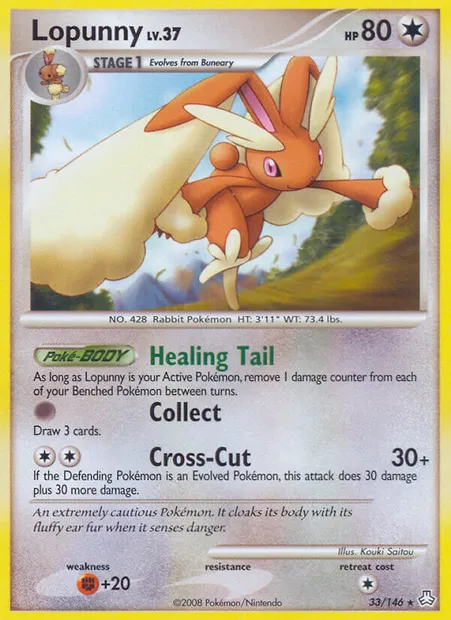 Lopunny, Pokémon card LA 33 — Legends Awakened set