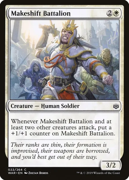 Makeshift Battalion, Magic card WAR 22 — War of the Spark set