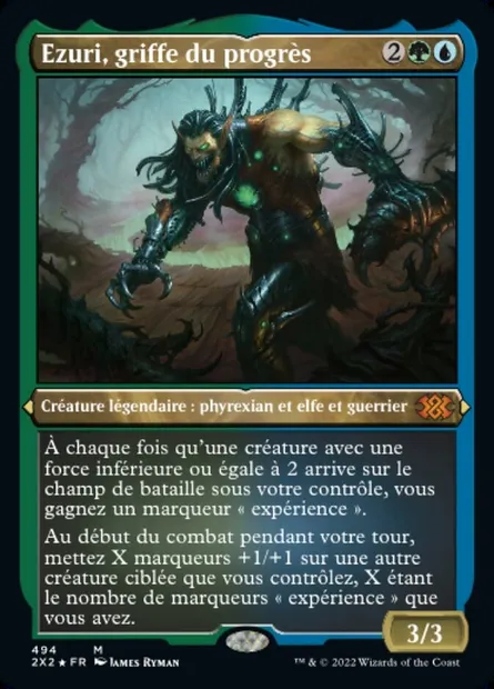 Ezuri, griffe du progrès, carte Magic 2X2 494 — extension Double Masters 2022