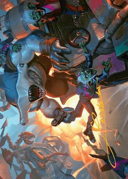 Trade the Helm // Trade the Helm, Magic card ADFT 25 — Aetherdrift Art Series set