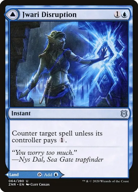 Jwari Disruption // Jwari Ruins, Magic card ZNR 64 — Zendikar Rising set