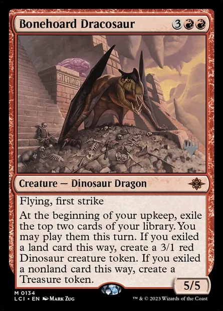 Bonehoard Dracosaur, Magic card PLCI 134p — The Lost Caverns of Ixalan Promos set