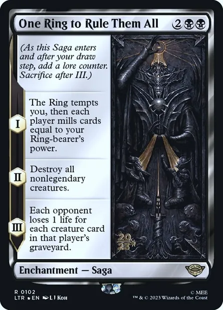 One Ring to Rule Them All, Magic card PLTR 102s — Tales of Middle-earth Promos set