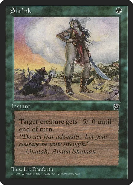 Rétrécissement, carte Magic HML 97b — extension Terres Natales
