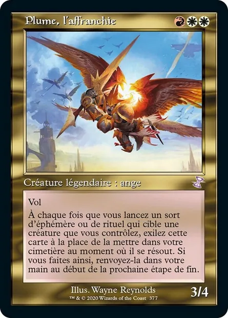 Plume, l'affranchie, carte Magic TSR 377 — extension Spirale Temporelle Remastered