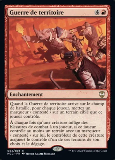 Guerre de territoire, carte Magic NCC 54 — extension New Capenna Commander