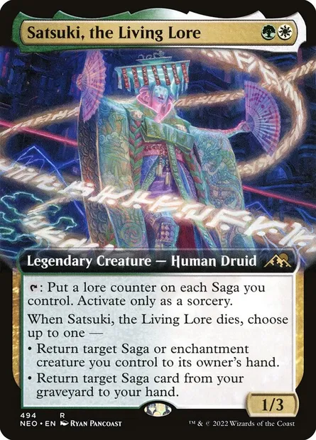 Satsuki, the Living Lore, Magic card NEO 494 — Kamigawa: Neon Dynasty set