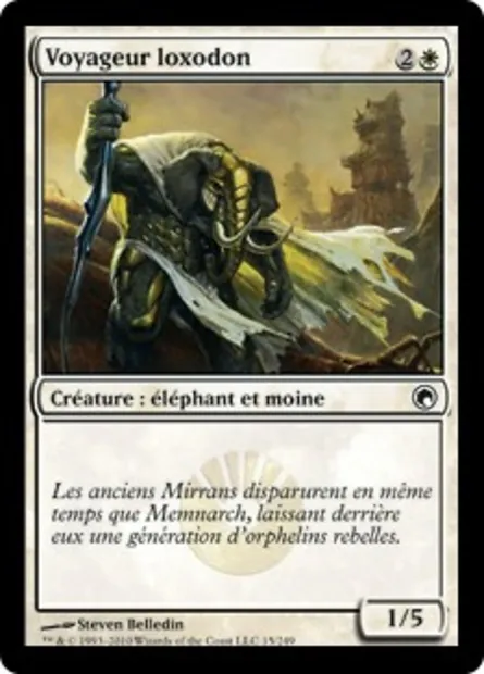 Voyageur loxodon, carte Magic SOM 15 — extension Cicatrices de Mirrodin