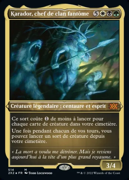 Karador, chef de clan fantôme, carte Magic 2X2 514 — extension Double Masters 2022