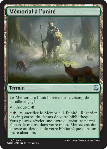 Mémorial à l'unité, carte Magic DOM 245 — extension Dominaria