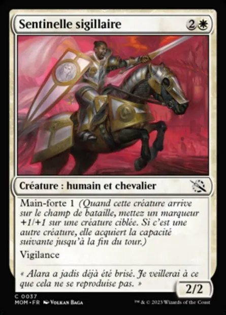Sentinelle sigillaire, carte Magic MOM 37 — extension L'invasion des machines