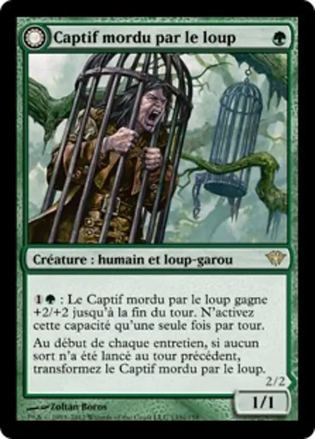 Captif mordu par le loup // Tueur Krallenhorde, carte Magic DKA 133 — extension Obscure Ascension