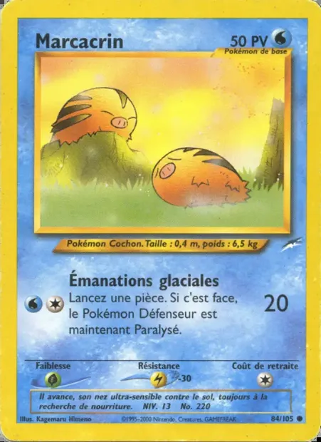 Marcacrin, carte Pokémon NDE 84 — extension Neo Destiny
