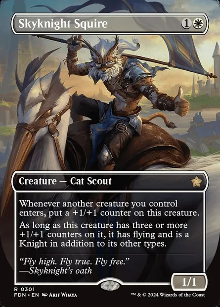 Skyknight Squire, Magic card FDN 301 — Foundations set