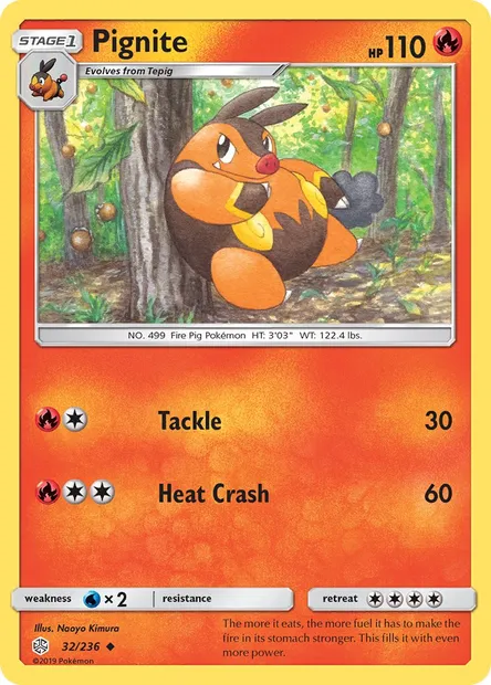 Pignite, Pokémon card CEC 32 — Cosmic Eclipse set