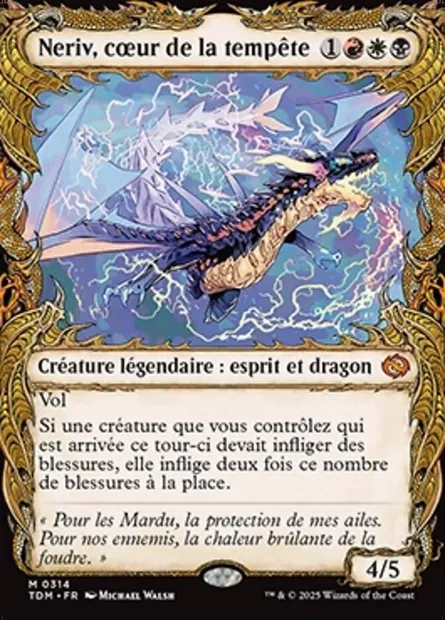 Neriv, cœur de la tempête, carte Magic TDM 314 — extension Tarkir: Dragonstorm