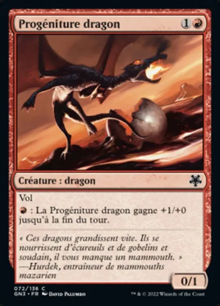 Progéniture dragon, carte Magic GN3 72 — extension Game Night: Free-for-All