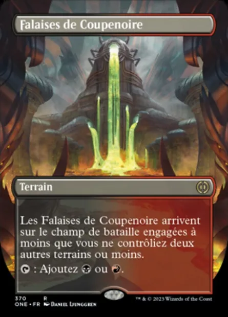 Falaises de Coupenoire, carte Magic ONE 370 — extension Tous Phyrexians