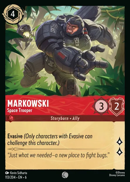 Markowski - Space Trooper, Disney Lorcana card CH6-113 — Azurite Sea set