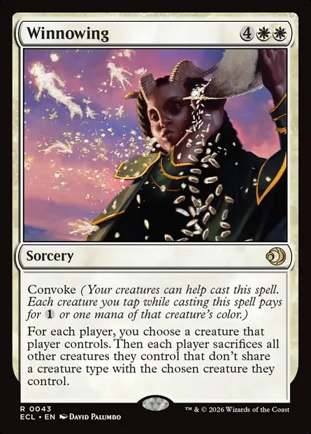 Winnowing, Magic card ECL 43 — Lorwyn Eclipsed set