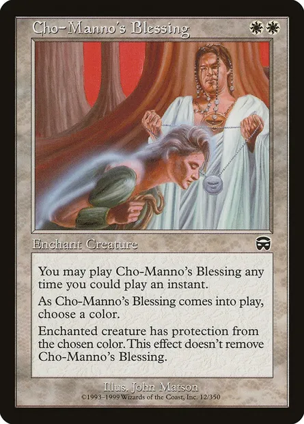 Cho-Manno's Blessing, Magic card MMQ 12 — Mercadian Masques set