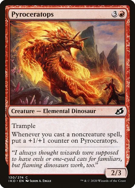 Pyroceratops, Magic card IKO 130 — Ikoria: Lair of Behemoths set