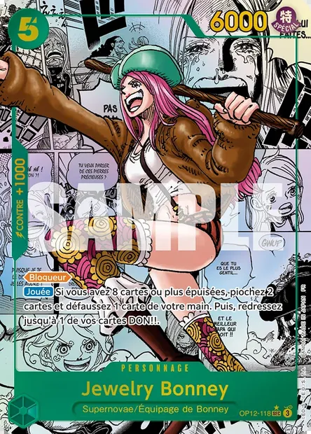 Jewelry Bonney, carte One Piece OP12-118 — extension L'HÉRITAGE DU MAÎTRE