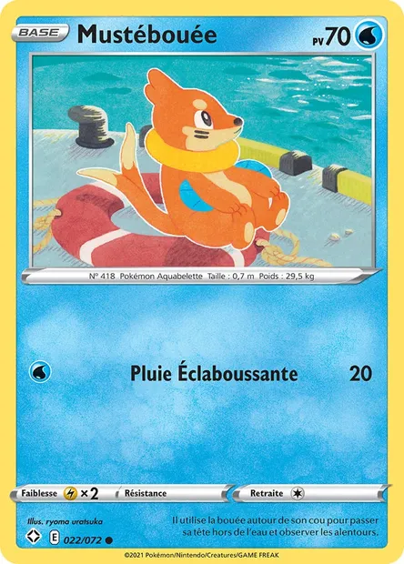 Mustébouée, carte Pokémon SHF 22 — extension Destinées Radieuses