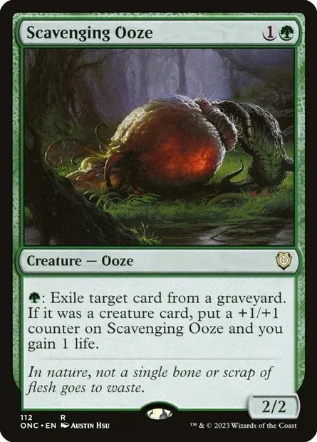 Scavenging Ooze, Magic card ONC 112 — Phyrexia: All Will Be One Commander set