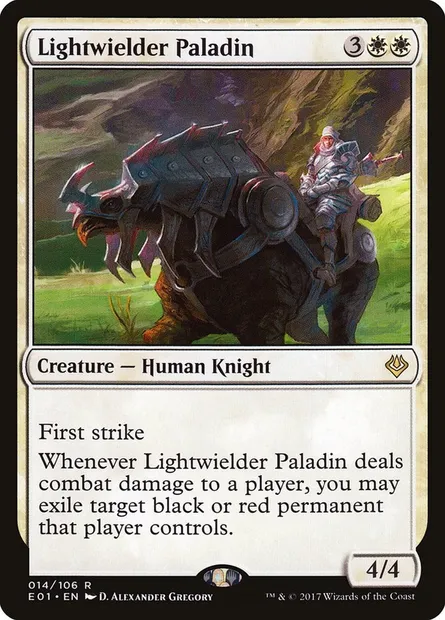 Lightwielder Paladin, Magic card E01 14 — Archenemy: Nicol Bolas set