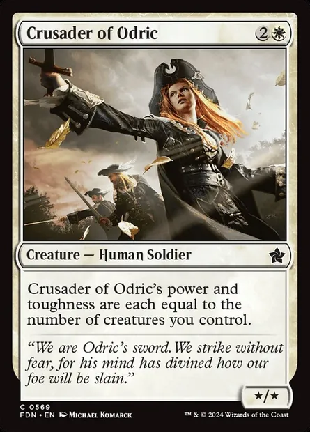 Crusader of Odric, Magic card FDN 569 — Foundations set