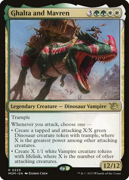 Ghalta and Mavren, Magic card MOM 225 — March of the Machine set