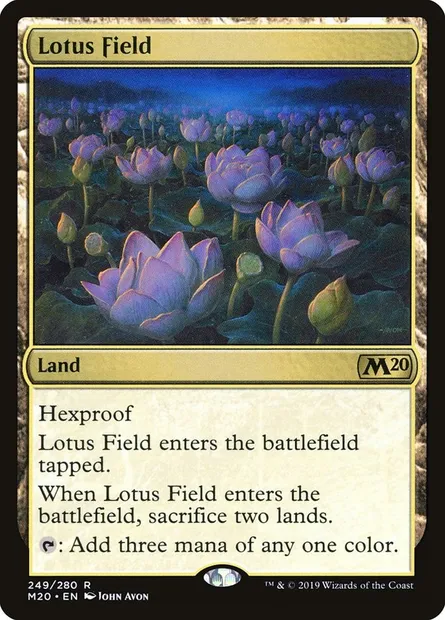 Lotus Field, Magic card M20 249 — Core Set 2020 set