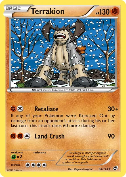 Terrakion, Pokémon card LTR 84 — Legendary Treasures set
