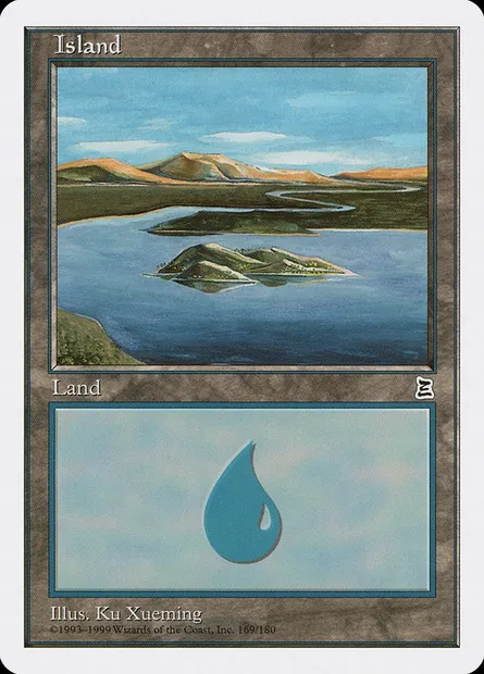 Island, Magic card PTK 169 — Portal Three Kingdoms set