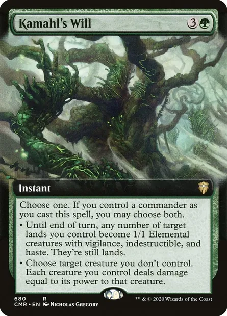 Kamahl's Will, Magic card CMR 680 — Commander Legends set
