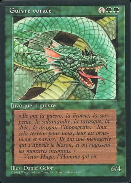 Guivre vorace, carte Magic FBB 190 — extension Foreign Black Border