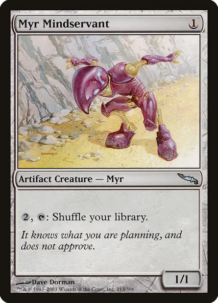 Myr Mindservant, Magic card MRD 213 — Mirrodin set