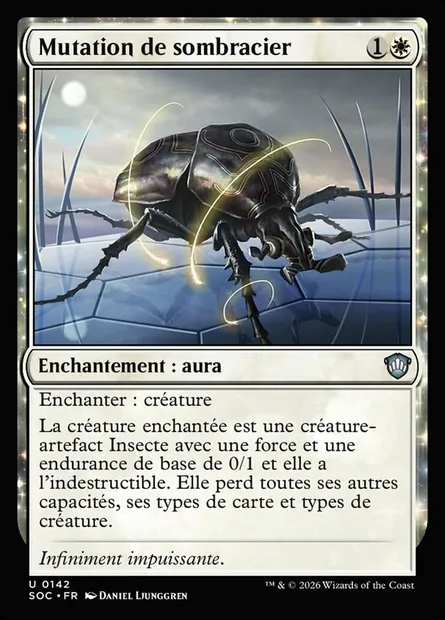 Mutation de sombracier, carte Magic SOC 142 — extension Secrets of Strixhaven Commander