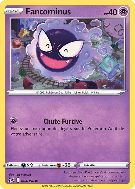 Fantominus, carte Pokémon LOR 064 — extension Origine Perdue