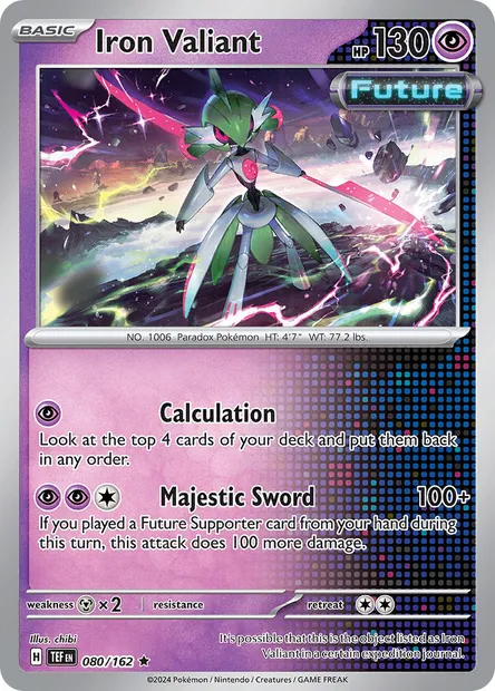 Iron Valiant, Pokémon card TEF 080 — Temporal Forces set