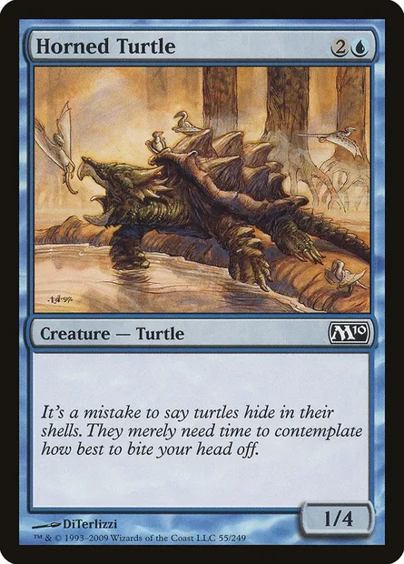 Horned Turtle, Magic card M10 55 — Magic 2010 set