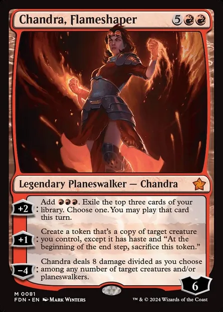 Chandra, Flameshaper, Magic card FDN 81 — Foundations set