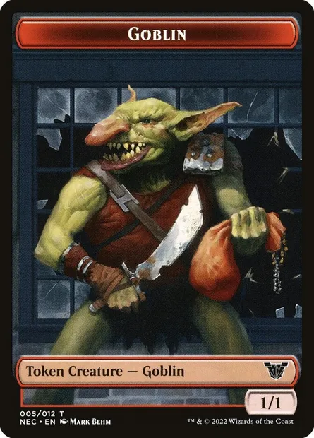 Goblin, Magic card TNEC 5 — Neon Dynasty Commander Tokens set