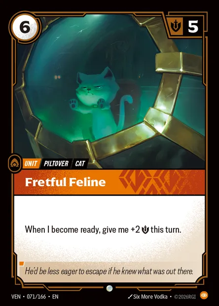 Fretful Feline, Riftbound card VEN 071 — Vendetta set