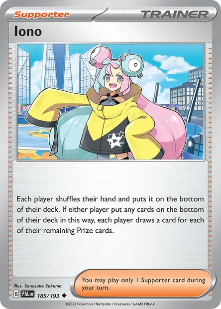 Iono, Pokémon card PAL 185 — Paldea Evolved set